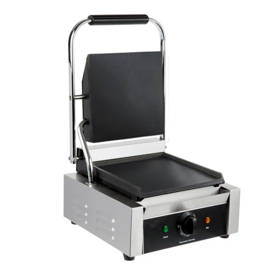 Electric Panini Grill, Contact Grill, Top Flat + Bottom Flat